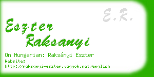 eszter raksanyi business card